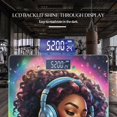 thumbnail image 3 of Bathroom Scale, Highly Accurate Digital Body Scale,Precisely Measures Weight up to 400 lbs-Beautiful Black Woman With Curly Hair Wearing Headphones, 3 of 4