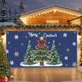 thumbnail image 2 of Fsddascl 6 x 13 Ft Christmas Garage Door Cover, Blue Christmas Large Garage Door Banner, Xmas Christmas Tree Snowflake Balls Hanging Garage Mural Background for Indoor Outdoor Xmas Party Supplies, 2 of 9