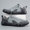 thumbnail image 2 of CORASUN Men's low-top round-toe lace-up shoes with printed splicing and color-block design. Stylish, trendy and versatile, this four‑season casual men's sneaker is suitable for outdoor sports, hiking, 2 of 4
