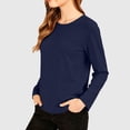 thumbnail image 4 of Ixbnca Boys Girls Tee Shirts Lightweight Round Neck Basic Solid Color Tshirts Comfy Long Sleeve Pullover Tops, 4 of 7