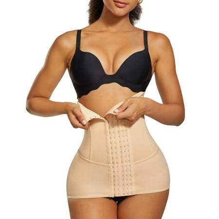 

Irisnaya 2 in 1 Postpartum Belly Wrap Girdle for Women Waist Trainer C-section Recovery Belly Tummy Control Belt Pelvis Belt(Beige Small)