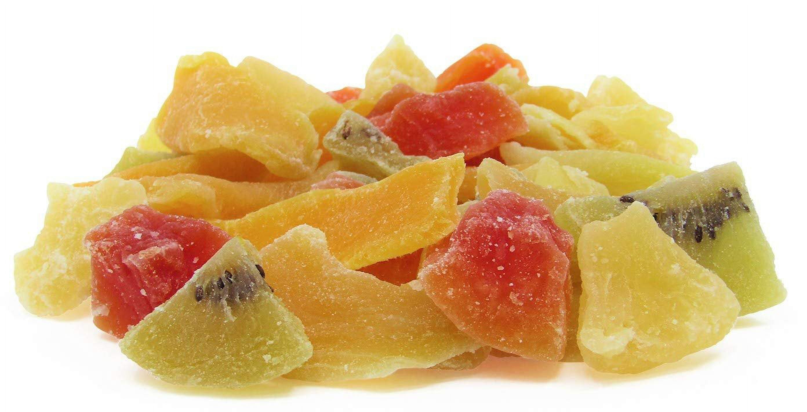 Mixed Dried Fruit Chunks by It's Delish, 10 lbs Bulk  - Low Sugar, No Sulphur, No Color added, All Natural, Refreshing Snack - Blend Of Pineapple, Papaya, Mango, and Kiwi Slices