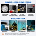 thumbnail image 6 of HPDMC Oil-Free Hookah Dive Air Compressor System 12V 550W, 10L Stainless Steel Tank with 50ft Hose & Regulator for Snorkeling, Boat Cleaning and Lobstering, 6 of 8