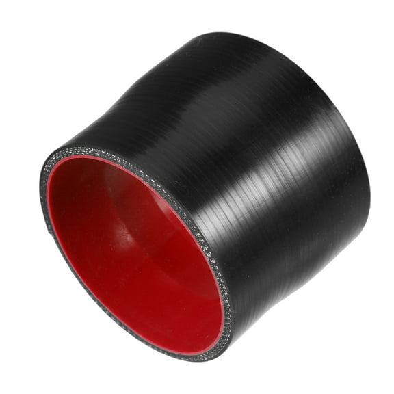 Unique Bargains 83-89mm 3.3"-3.5" ID Straight Silicone Reducer Hose Silicone Hose Coupler Intercooler Tube Black for Car
