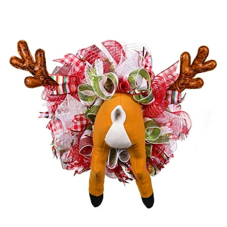 

TIANYUHE Xmas Wreath Exquisite Delightful Ornamental Funny Christmas Elk Antler Leg Charm Hanging Pendant for Home
