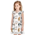thumbnail image 1 of Vsdgher Chemises de Nuit Chiot pour Filles Manches Courtes à Volants Robe de Nuit Pyjama pour Fête-Moyen, 1 of 6