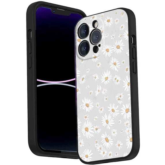 Daisies-Floral-188 Phone Case, Degined for iPhone 14 Pro Case Men Women, Flexible Silicone Shockproof Case for iPhone 14 Pro