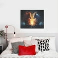 thumbnail image 4 of Lsque Red And White Flame Fox Print Wall Art – Decorative Picture for Living Room, Bedroom, and Office (Horizontal), 4 of 6