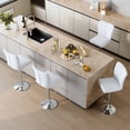 thumbnail image 6 of StnTalk 4-Piece Swivel Adjustable Bar Stools Set, PU Leather Counter Height Bar Chairs with 360° Rotation, Height Adjustable 24.8''–33.4'', Metal Base for Kitchen Island & Home Bar, 6 of 7