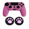 thumbnail image 3 of Anti-Slip Dustproof Silicone Controller Skin and Thumb Grip Cap Set for PS4 DualShock 4 Controller, Pink/Red/Green/Blue/Black/Clear/White, 3 of 4