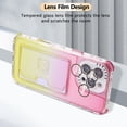 thumbnail image 2 of Allytechgroup Stylish Phone Case for Apple iPhone 14 Pro Max, Gradient Color Back Cover with Card Holder Anti-Scratch Protection TPU Slim Fit Rugged Wallet Case for iPhone 14 Pro Max, Pink+Yellow, 2 of 7