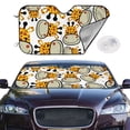 thumbnail image 2 of Uemuo Giraffes Head Pattern Accordion Car Windshield Sun Shade, Foldable Reflective Sun Visor for Car, Reflector Windshield Sunshade-, 2 of 7