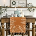thumbnail image 2 of Sm:)e Eucalyptus Leaves Orange Fall Table Runner 13x90 Inch, Seasonal Autumn Holiday Home Kitchen Dining Decorations, 2 of 7