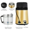 thumbnail image 6 of Towallmark 4L 1.1 Gallon Stainless Steel Water Distiller, Countertop Distilled Water Machine With Glass Container, TDS Reduction Purifier For Home Office Lab Aquarium, Gold, 6 of 7
