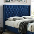 thumbnail image 4 of Better Home Products Amelia Velvet Tufted Queen Platform Bed in Blue, 4 of 6