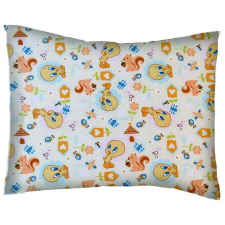 SheetWorld Twin Pillow Case - Percale Pillow Case - Tweety Bird Cream