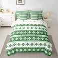 thumbnail image 2 of Manfei Merry Xmas 7-Piece Bedding Comforter Set,Retro Geometric Floral King Bedding Sets,Green White Bed Sheets For Kids,Ultra Soft Home Decor Reversible, 2 of 8