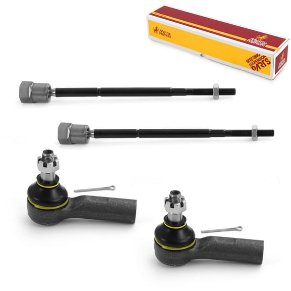 Metrix Premium Chassis Parts - 4 PC Inner & Outer Tie Rod End Kit Fits 91-03 Ford Escort, 1991-1999 Mercury Tracer, Replacement MEV265, ES3048RL