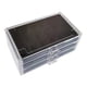thumbnail image 1 of Caja de Joyería Pequeña Almacenamiento de Cajón de Flanela de 3 Capas para Pendientes Anillos Collar Clasificación Multipropósito Elegante Almacenamiento Portátil de 3 Cajones, 1 of 9