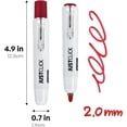 thumbnail image 2 of Retractable Dry Erase Markers, Click Dry Erase Whiteboard Markers, Bullet Tip, Thick Barrel, 12 Count, Red, 2 of 9