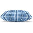 thumbnail image 3 of Abstract Blue Tartan Velvet Oblong Lumbar Plush Throw Pillow Cover/Shams Cushion Case - 16x24in - Decorative Invisible Zipper Design for Couch Sofa Pillowcase Only, 3 of 5