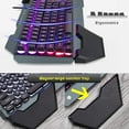 thumbnail image 4 of Wireless Gaming Keyboard and Mouse Combo,Rainbow LED Backlit Keyboard with Rechargeable 3800mAh Battery Metal Panel,Removable Wrist Rest Mechanical Feel and 7 Color Mute Gaming Mice for PC PS4 PS5, 4 of 8