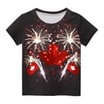 thumbnail image 3 of Penkiiy Shirts For Kids Short Sleeve Maple Leaf Print T-Shirt Round Neck Crop Top For 3-14 Years Girls And Boy T-Shirt Tee Black, 3 of 3