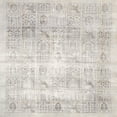 thumbnail image 1 of Ahgly Company Machine Washable Indoor Square Traditional Dark White Beige Area Rugs, 7' Square, 1 of 7