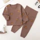 thumbnail image 2 of 0-3Y High Waist Unisex Baby Pajama Suit Toddler Boys Cute Bear Sleep Wear Infant Pajama Girls Cartoon Print Night Wear, 2 of 6