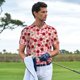 thumbnail image 3 of Balery Rose Flowers Camisa Polo de Hombre con Estampado, de Manga Corta y Tejido Medio, Camisa Tipo Golf Polo-4X-Large, 3 of 6