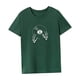 thumbnail image 4 of Camiseta para mujer verano cómoda clásica transpirable ropa manga corta Top Verde, 4 of 7
