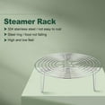 thumbnail image 4 of Triani 6 inch Tall Steam Rack Stand, Steamer Insert Cooking Stand Stainless Steel Insert Rack Round Cake Rack, Silver Heavy Duty Stainless Steel Multifunction Basket, Pressure Cooker Rack, 4 of 8