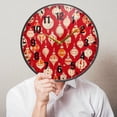 thumbnail image 6 of Yayeee Wall Clock Battery Operated 11.9" Silent Quartz Non-Ticking for Living Room Decor, Orange Christmas Ornaments Pattern, 6 of 8