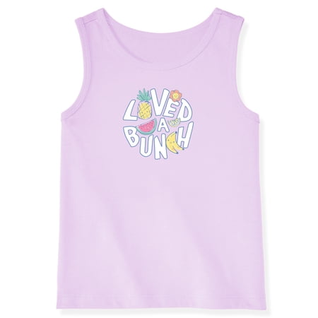 Garanimals Newborn, Baby & Toddler Girl Cotton Graphic Tank Top, Sizes 0-6T