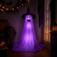 thumbnail image 5 of CaiTeLin Halloween Ghost Decoration Outdoor with Ghost Lamp, Light up Fabric Ghost with LED Halloween Lights, Courtyard Party Garden Ornament Decor with Lights for Indoor Outdoor Spooky Display, 5 of 7
