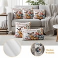 thumbnail image 6 of Fall Pumpkins Tits Outdoor Waterproof Pillow Covers, Autumn Thanksgiving Leaves Country Wood Decorative Square Throw Pillowcase Sofa Cushion Sham for Patio/Couch/Chair, 20"x20" 2 Pack, 6 of 8
