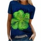 thumbnail image 1 of Tops a la moda para mujer, divertidas camisetas blancas holgadas informales con estampado del Día de San Patricio, camiseta con estampado de blusa Pompotops  hfajkhk127318, 1 of 9