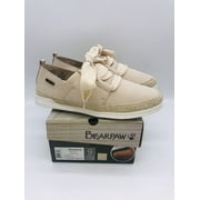 BEARPAW Women's Billie Lace Up Sneakers Ivory US 9M / EUR 40