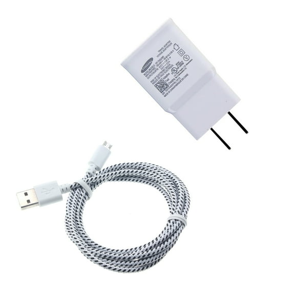 6ft USB Cable Fast Home Charger for Galaxy J7/J5/J3/J2/J1 - Quick Power Adapter Travel Wall AC Plug Cord Wire MicroUSB V1V Compatible With Samsung Galaxy J7/J5/J3/J2/J1