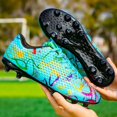 thumbnail image 2 of Zapatos de fútbol para exteriores, botas de fútbol para interiores, tacos transpirables, zapatillas deportivas de entrenamiento TF/AG, antideslizantes, ultraligeras, 2 of 5