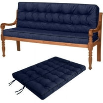 HYQJFYXG 55" x 40" Dark Blue Outdoor Bench Seat Cushion, Waterproof
