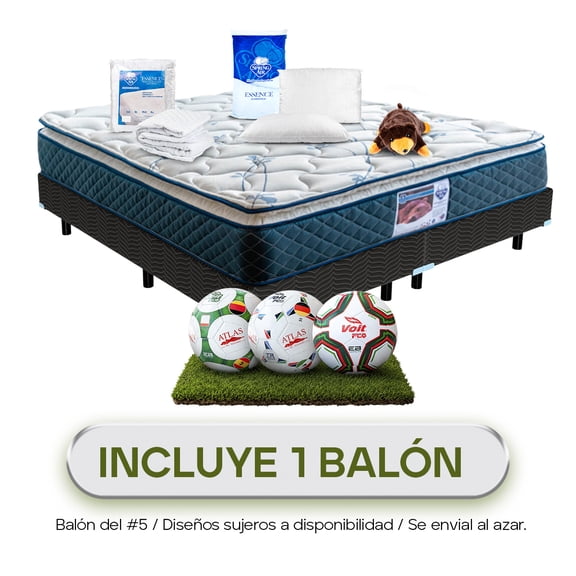 Colchón King Size Spring Air + Box + 2 Almohadas + Cubre Colchón King Size + Osito