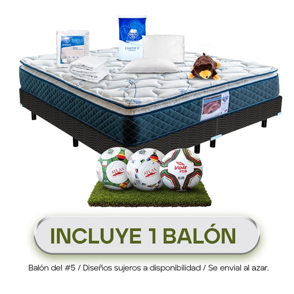 Colchón King Size Spring Air + Box + 2 Almohadas + Cubre Colchón King Size + Osito