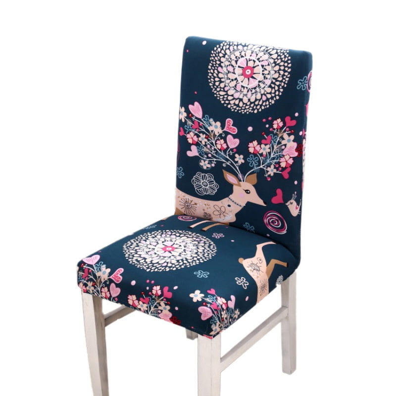 Details about   Dining Chair Cover Elastic Pastoral Print Modern Slipcover Furniture Chair Cover