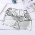 thumbnail image 4 of Zaldita Girls Shiny Metallic Dance Shorts Ballet Yoga Booty Shorts Gymnastic Tumbling Short Bottoms Silver 12, 4 of 6