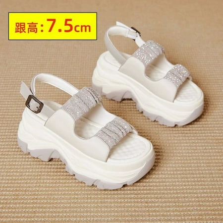 

Soft Platform Platform Sports Sandals Women‘s Outer Wear 2024 Summer New Soft Wedge Heel Height Increasing Beach Shoes
