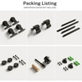 thumbnail image 5 of 12FT Sliding Barn Double Door Hardware Cabinet Closet Track Kit Top Mount T Rollers Hangers Set for 2 Doors Black, 5 of 6
