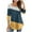 Navy, variant on Aofany Plus Size Shirts For Women 3/4 Sleeve Henley Tops With Buttons Down Casual Loose Fit Pullover V-Neck Tunics Tops
