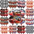 thumbnail image 2 of Juego de globos de aluminio de Rayo McQueen de Disney, decoraciones de cumpleaños de Cars, baby shower, coche de carreras, suministros para fiestas, regalos, 18 pulgadas, 6 piezas, 2 of 5