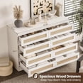 thumbnail image 4 of Bingirl Chic & Functional: Modern 8-Drawer Rattan Dresser with Smooth Metal Slides, Perfect as TV Stand or Closet Organizer, 4 of 7
